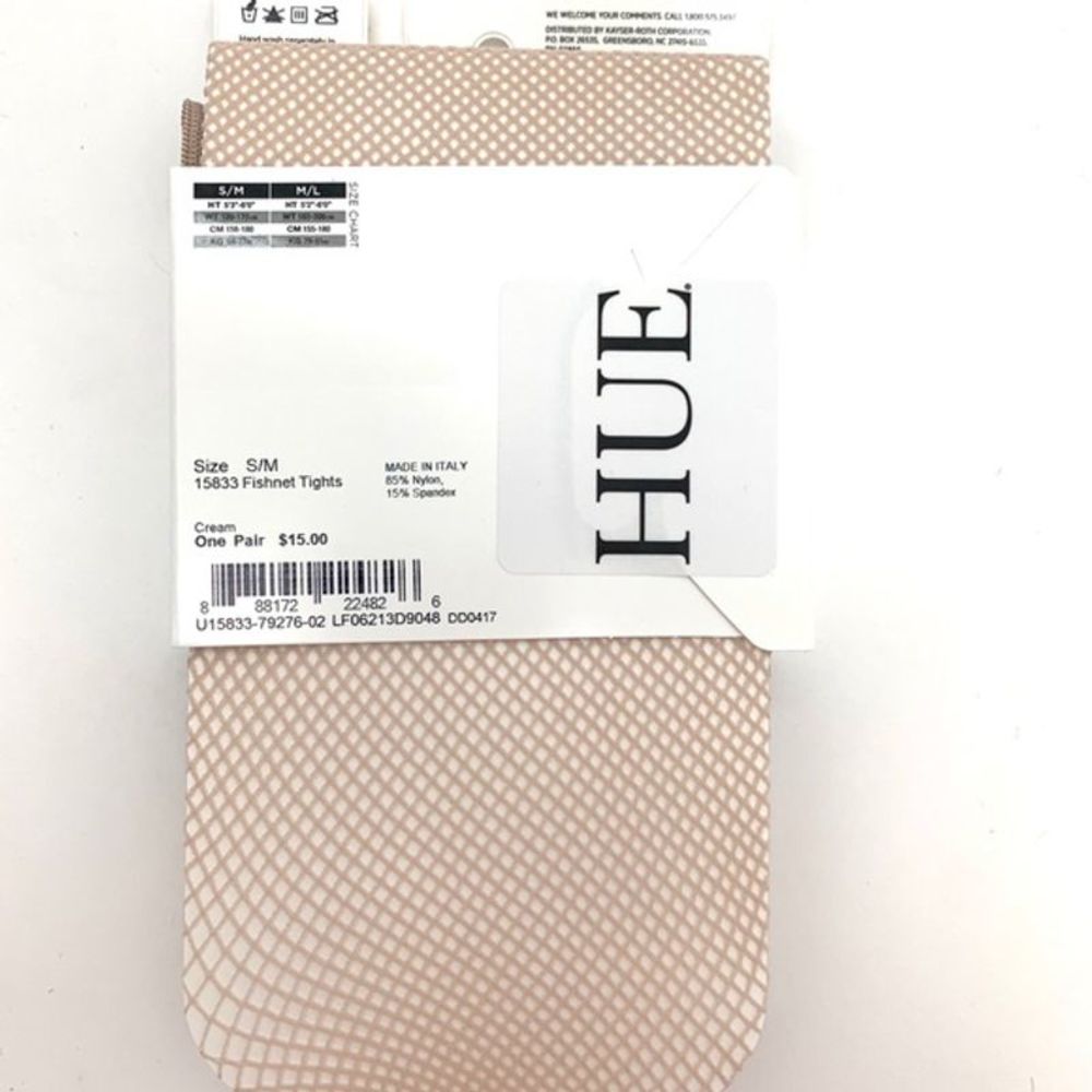 Show Deal - 2 Pack Hue Fishnet Tights Small/Medium Cream - Picture 3 of 3